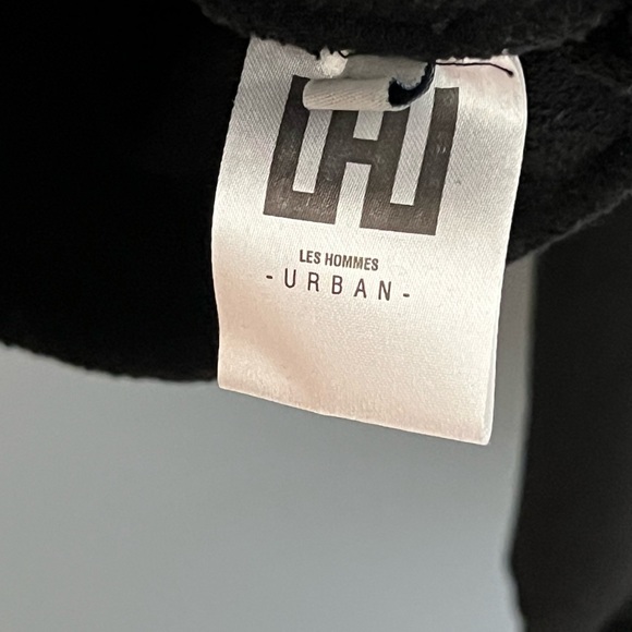 Les Hommes Geometric Print Black Sweater - Picture 4 of 5